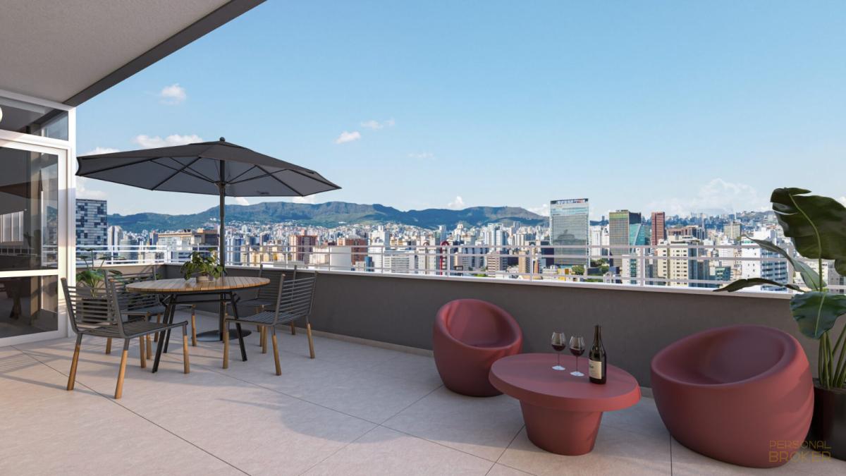 Cobertura à venda, no Be You Residence,  em Belo Horizonte, Barro Preto, com 1 quarto, 84,68m² - GX Negócios Imobiliários